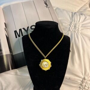 GOLD TONE CRITERION PENDANT WATCH NECKLACE